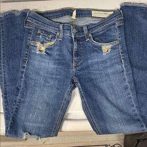 Rag & Bone Women's skinny  Blue (LA PAS )Distressed Jeans size 26